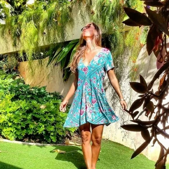 Babushka playdress turquoise M Spell designs dress - Picture 5 of 11